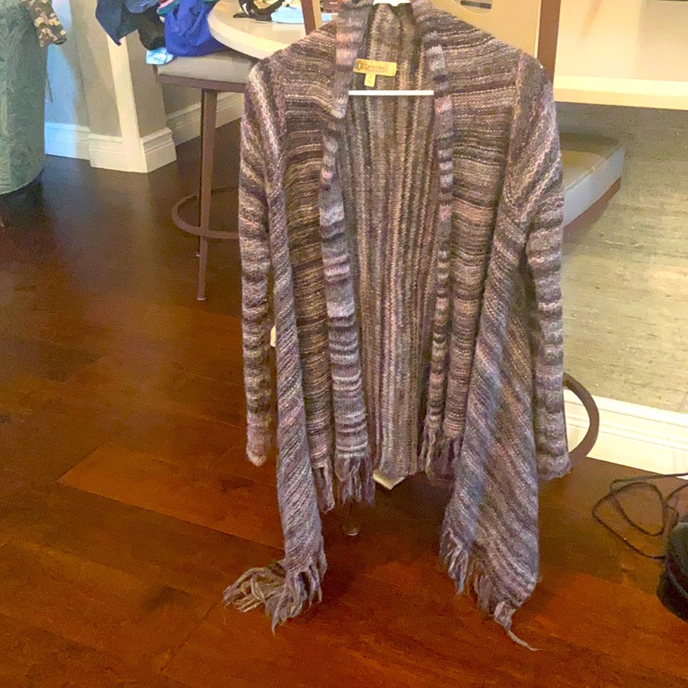 Open cardigan sweater